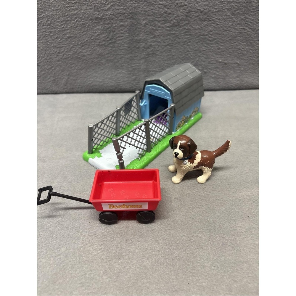 Vintage‎ 1993 Beethoven's 2nd "Tug 'n Play Beethoven" Red Wagon With 1994 House